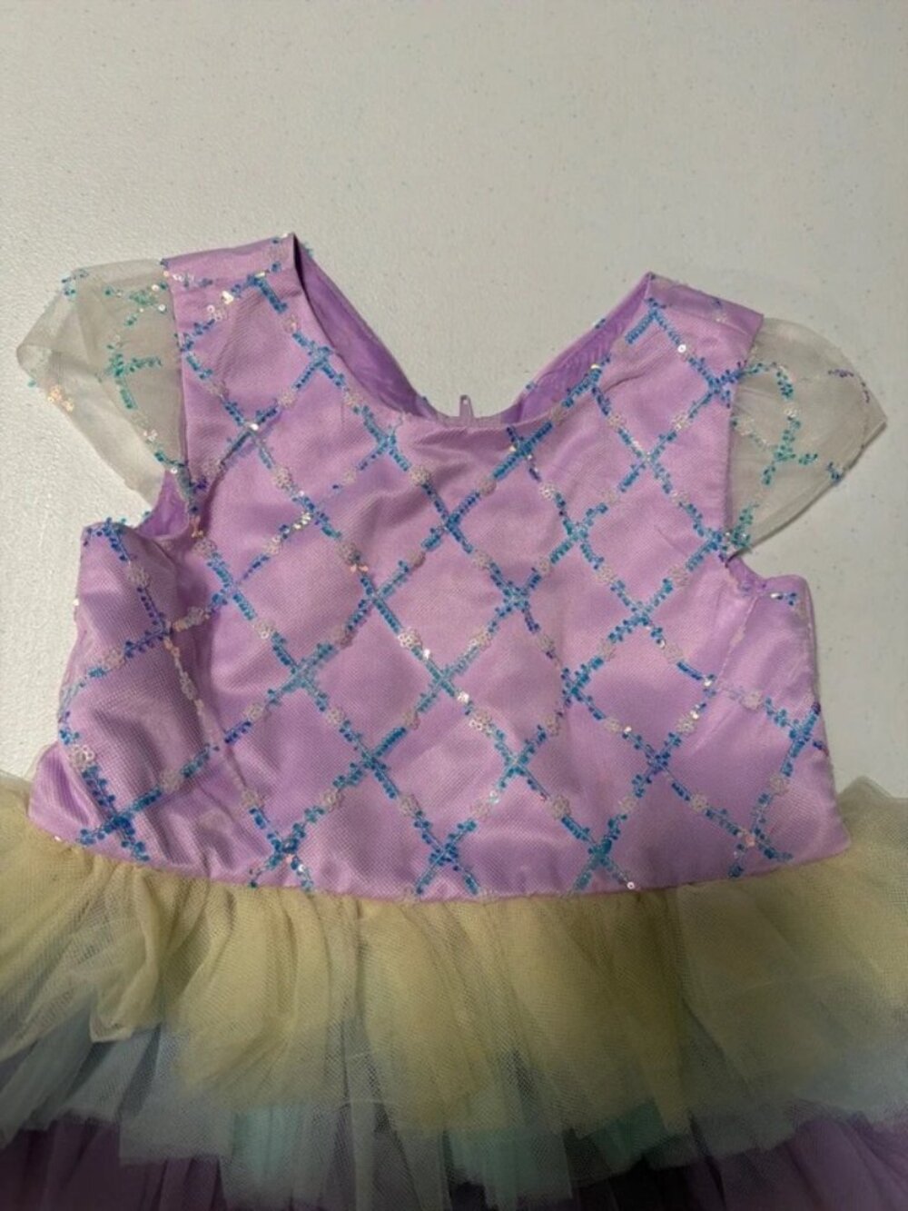 Little girls adorable sequin tulle dress - Picture 3 of 5